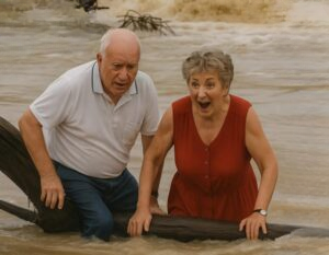 Saved by a Gentle Giant: How an Elephant Rescued a Struggling Couple from a Raging River