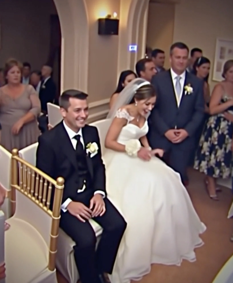 Wedding Shock: Something Moved Under the Bride’s Dress, Leaving the Groom Stunned